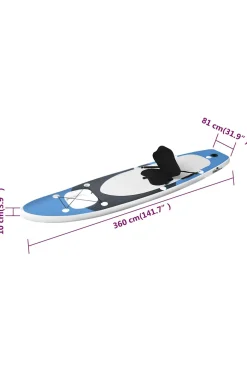 Set De Tabla De Paddle Surf Hinchable Vidaxl 360x81x10 CM