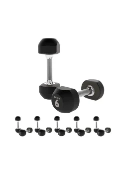 Set Mancuernas Caucho Nº6