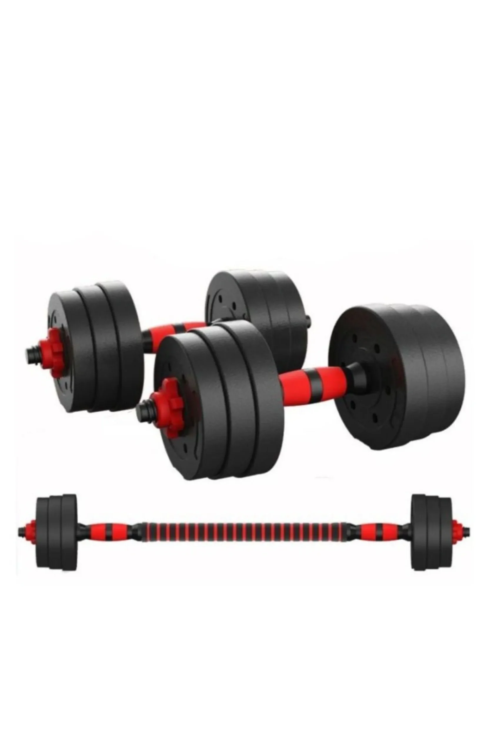 Set Mancuernas 2 En 1 + Barras Musculación -10kg