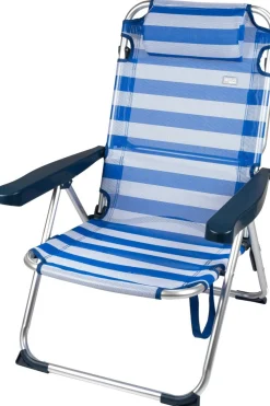 Silla De Playa Y Tumbona Plegable Rayas C/cojín Aktive