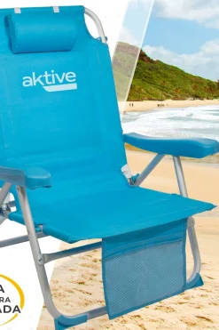 Silla Mochila Plegable Aluminio Aktive Beach 5 Posiciones