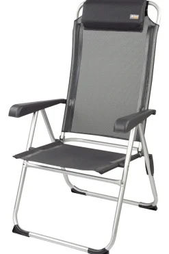 Silla Plegable Camping Multiposición Gris Oscuro C/cojín Aktive