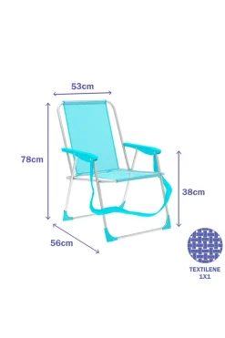 Silla Plegable Marbueno Aguamarina 53 X 78 X 56 CM