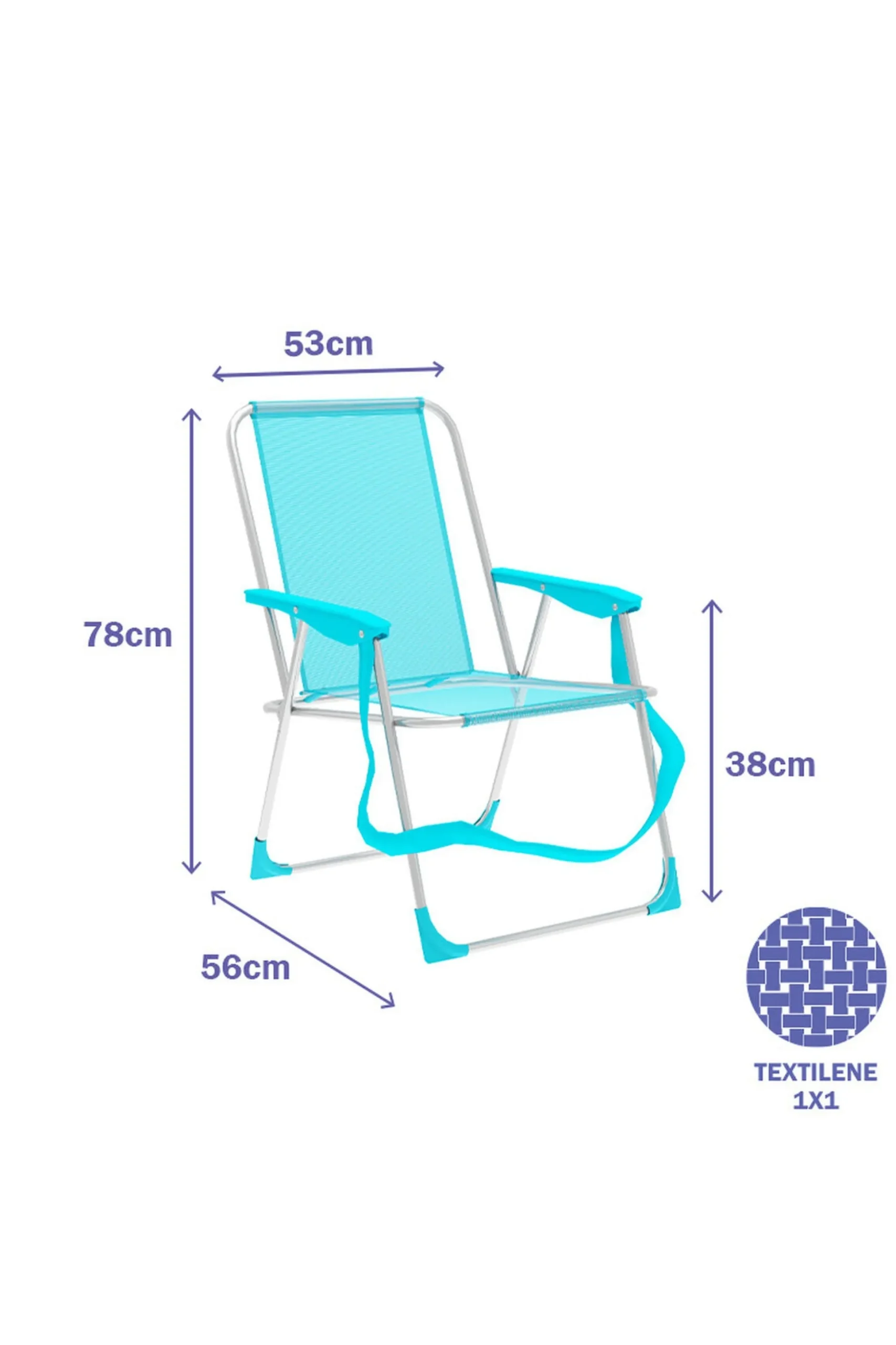 Silla Plegable Marbueno Aguamarina 53 X 78 X 56 CM