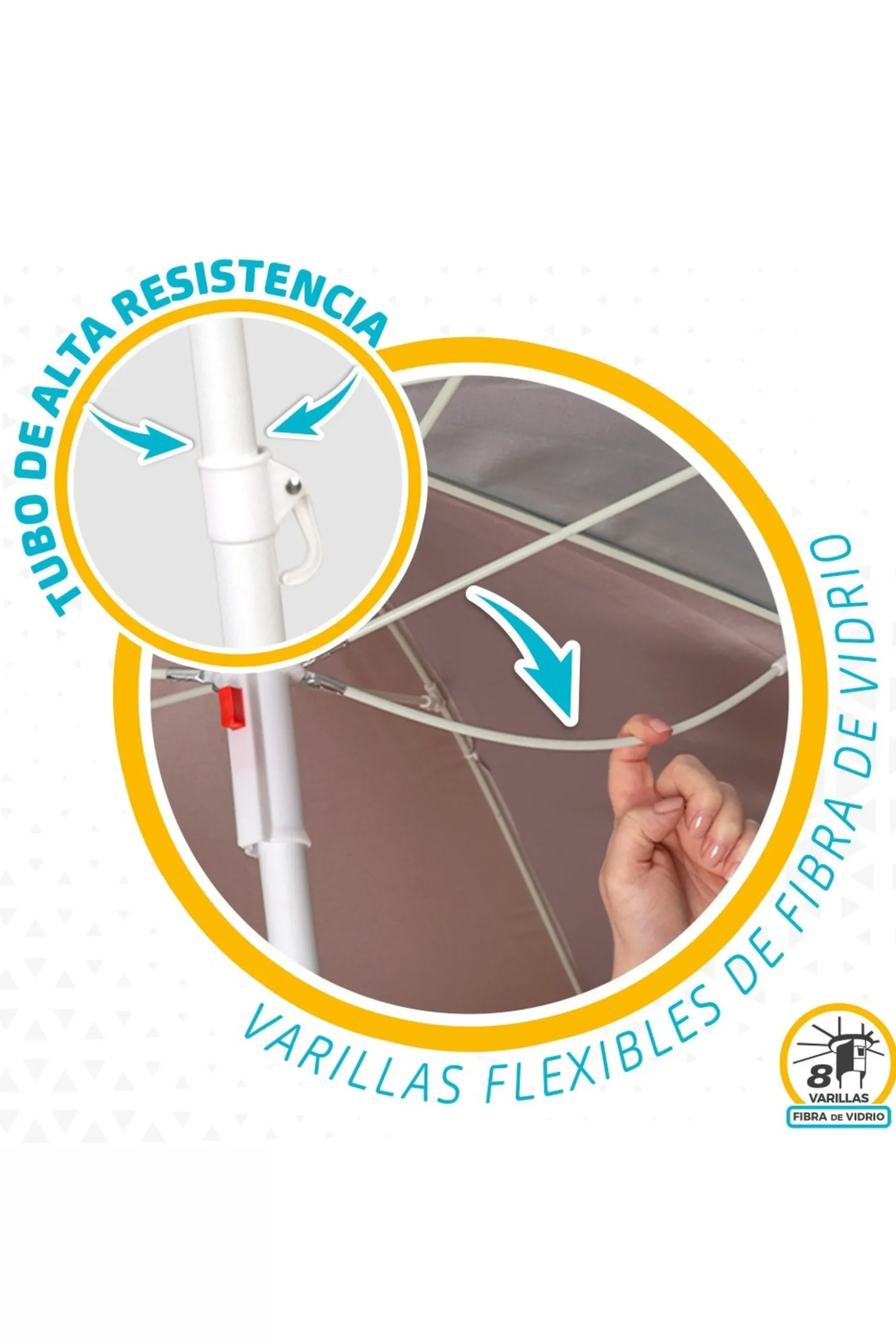 Sombrilla Playa 180 CM Con Protección Uv50 Aktive Beach