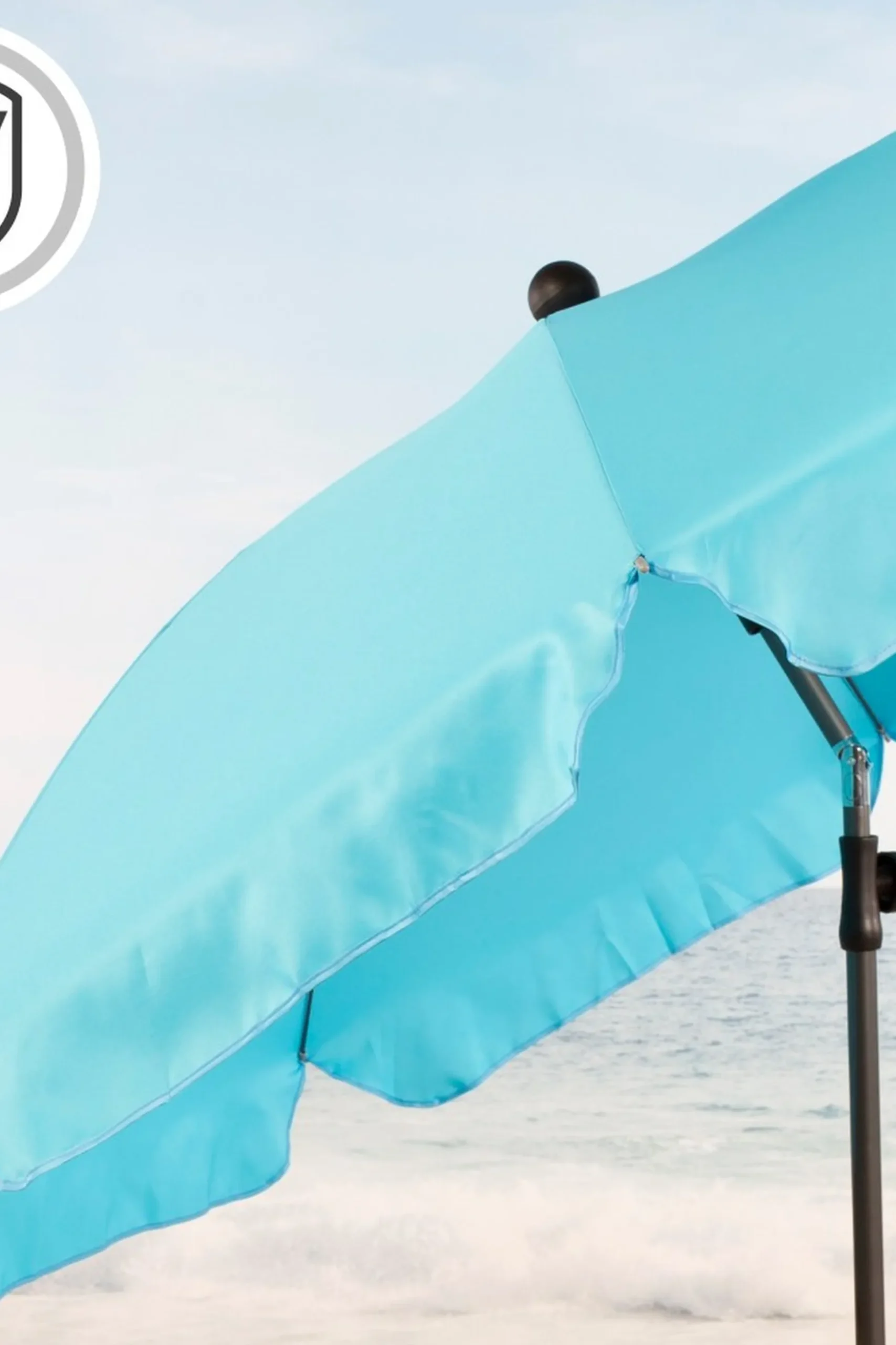 Sombrilla Playa Grande Aktive 200 CM Inclinable Azul Uv30 C/funda