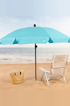 Sombrilla Playa Grande Aktive 200 CM Inclinable Azul Uv30 C/funda
