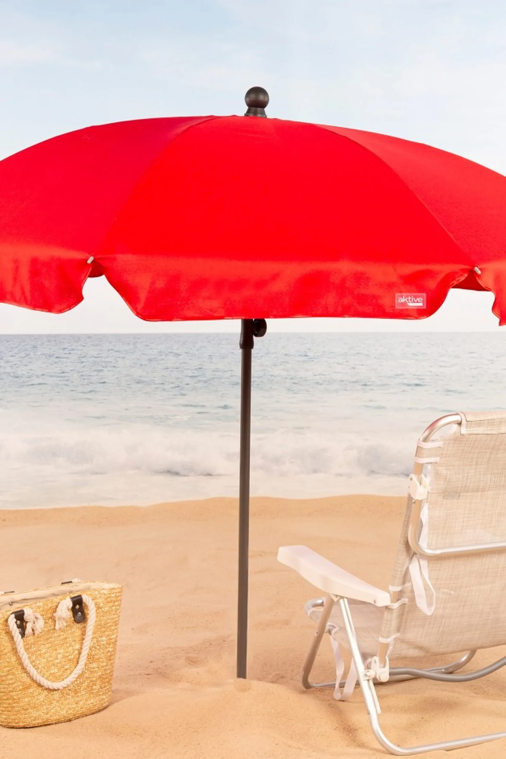 Sombrilla Playa Grande Aktive 200 CM Inclinable Uv30 C/funda