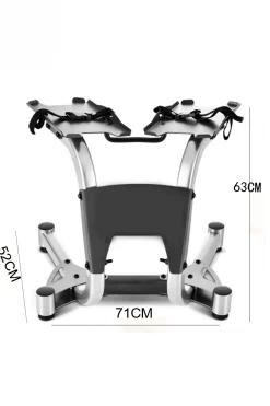Soporte Para Mancuernas Ajustables Con Base Estabilizadora Fitness Musculación