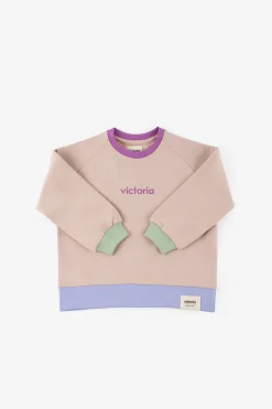 Sudadera De Felpa V. Things Con Combinación De Colores Y Perchado Interior