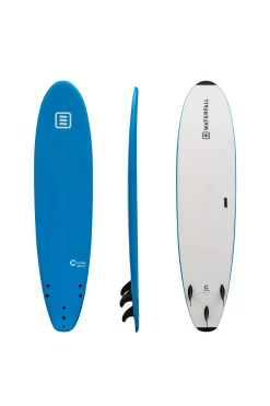 Tabla Surf Waterfall Core 8' Azul + Leash + Quillas