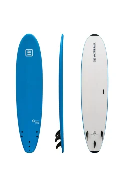 Tabla Surf Waterfall Core 8.6' Wide Azul + Leash + Quilhas