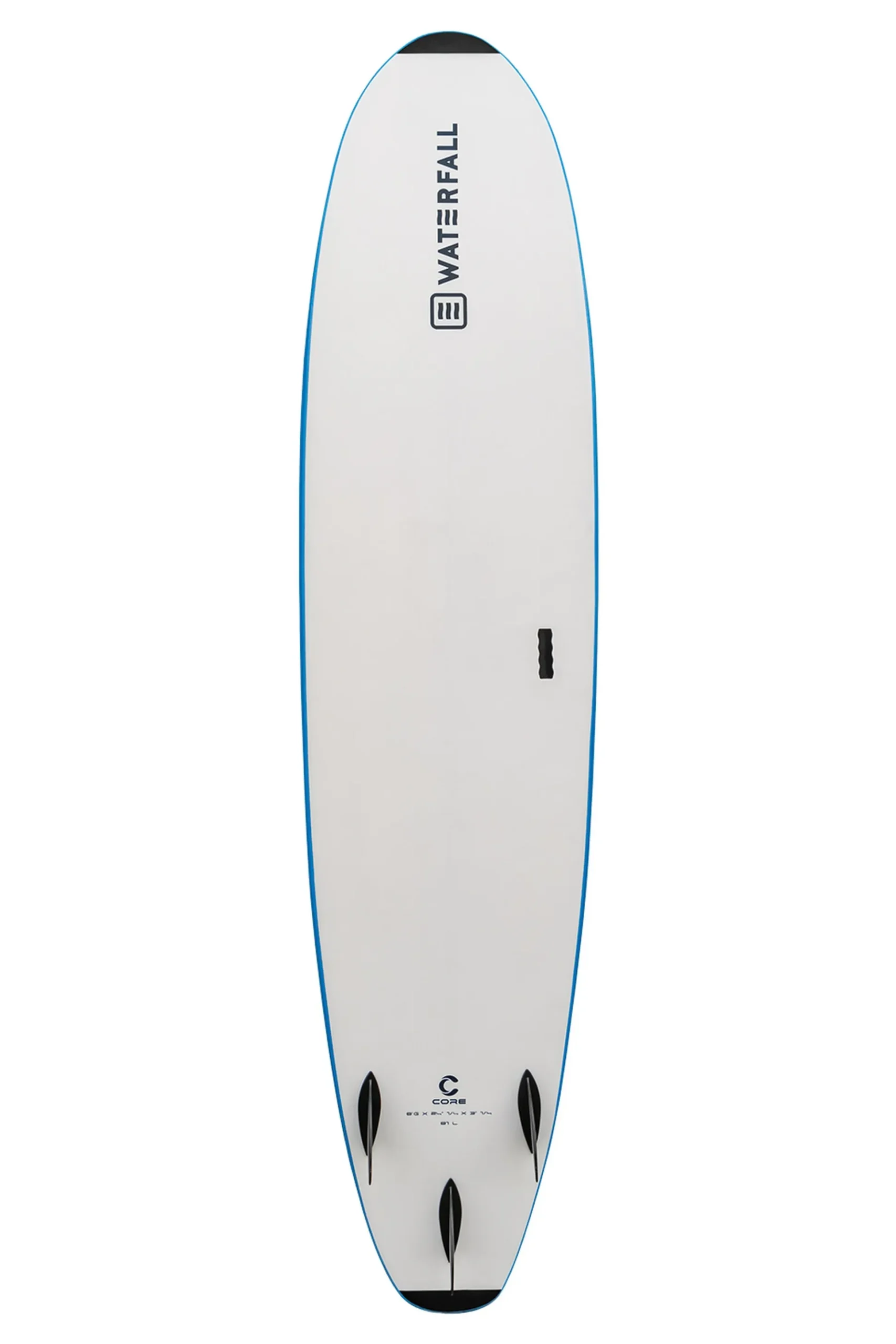 Tabla Surf Waterfall Core 8.6' Wide Azul + Leash + Quilhas