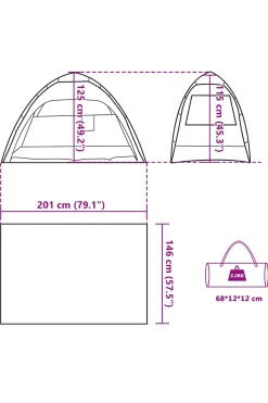Tienda De Playa 2 Personas Vidaxl Impermeable Apertura Rápida