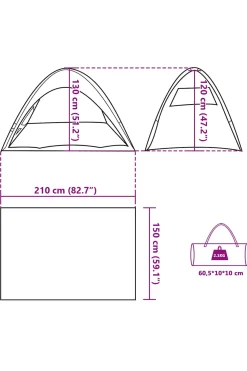 Tienda De Playa Vidaxl 210 X 150 X 130 CM