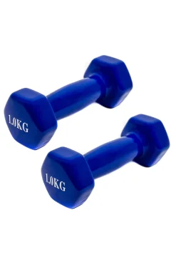 2x Mancuernas Pesas De 1kg Agarre Vinilo Suave Ejercicio Gimnasia Musculacion