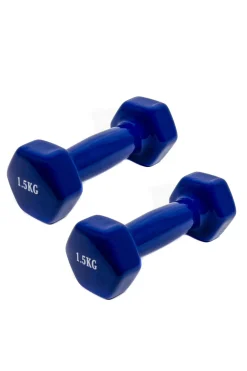 2x Mancuernas Pesas De 1,5kg Agarre Vinilo Suave Ejercicio Gimnasia Musculacion